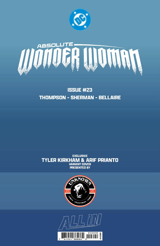 ABSOLUTE WONDER WOMAN #23 TYLER KIRKHAM BATTLE DAMAGED EXCLUSIVE VAR (08/26/2026)