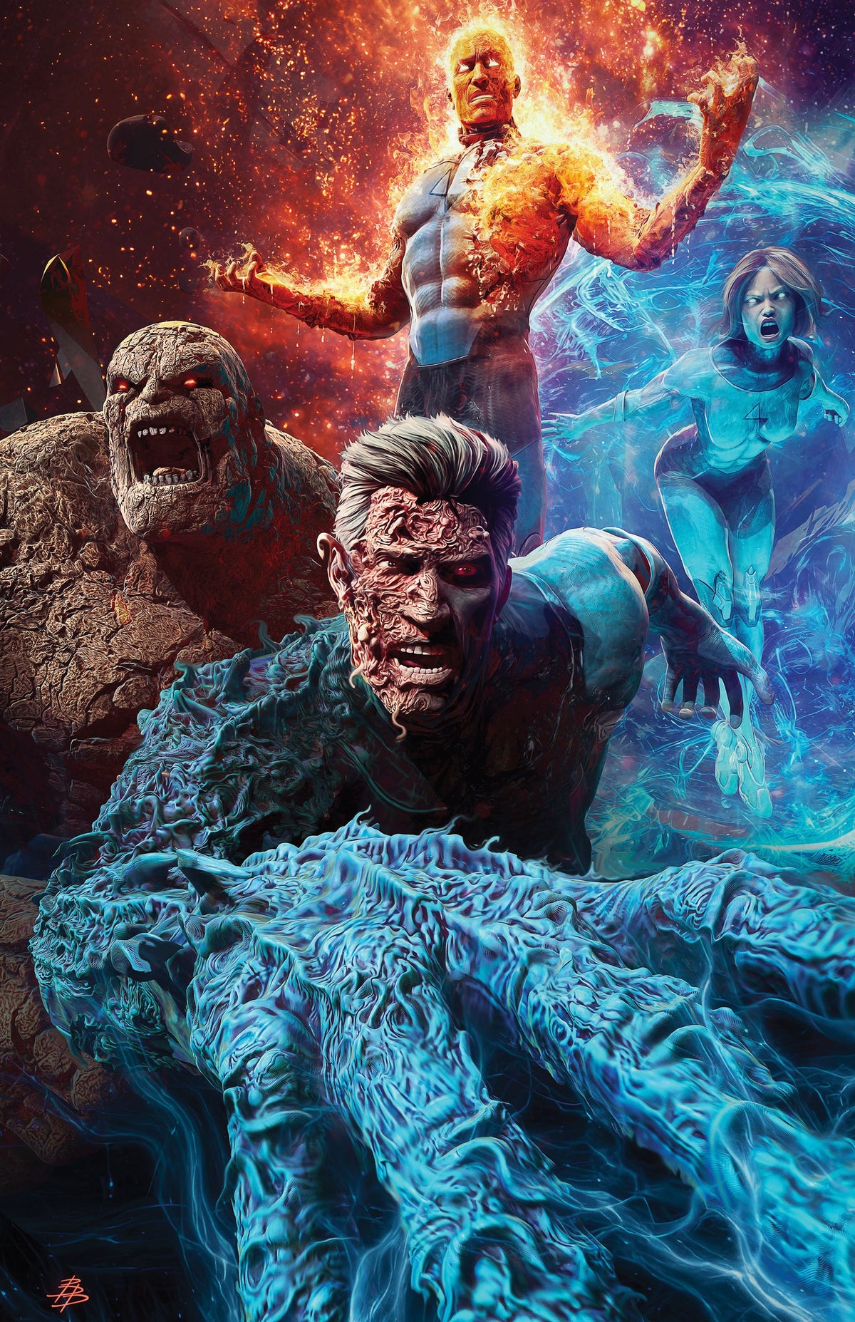 MIDNIGHT FANTASTIC FOUR #1 - BJORN BARENDS VIRGIN VARIANT KNIGHT OF COMICS NYCC 2026 EXCLUSIVE LTD 1000