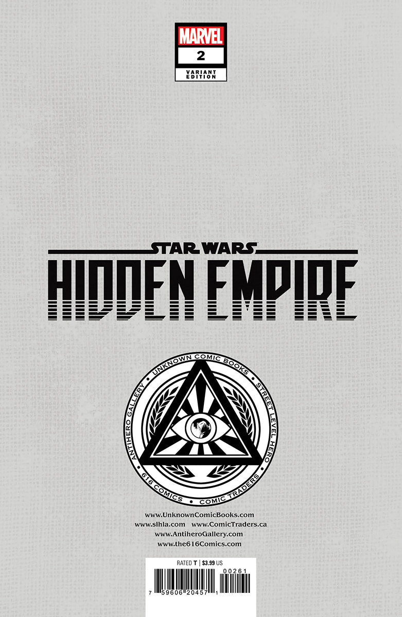 Star Wars: Hidden Empire #2 Unknown Comics Patch Zircher Exclusive Var (12/07/2022)