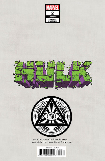 Hulk #2 Unknown Comics Stephen Segovia Exclusive Var (12/15/2021)