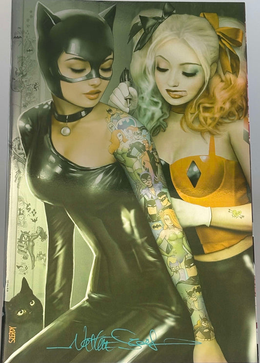 [Signed by Nathan Szerdy] [FOIL] HARLEY QUINN #31 NATHAN SZERDY (616) EXCLUSIVE CATWOMAN TATTOO FOIL VIRGIN VAR [IN STOCK]
