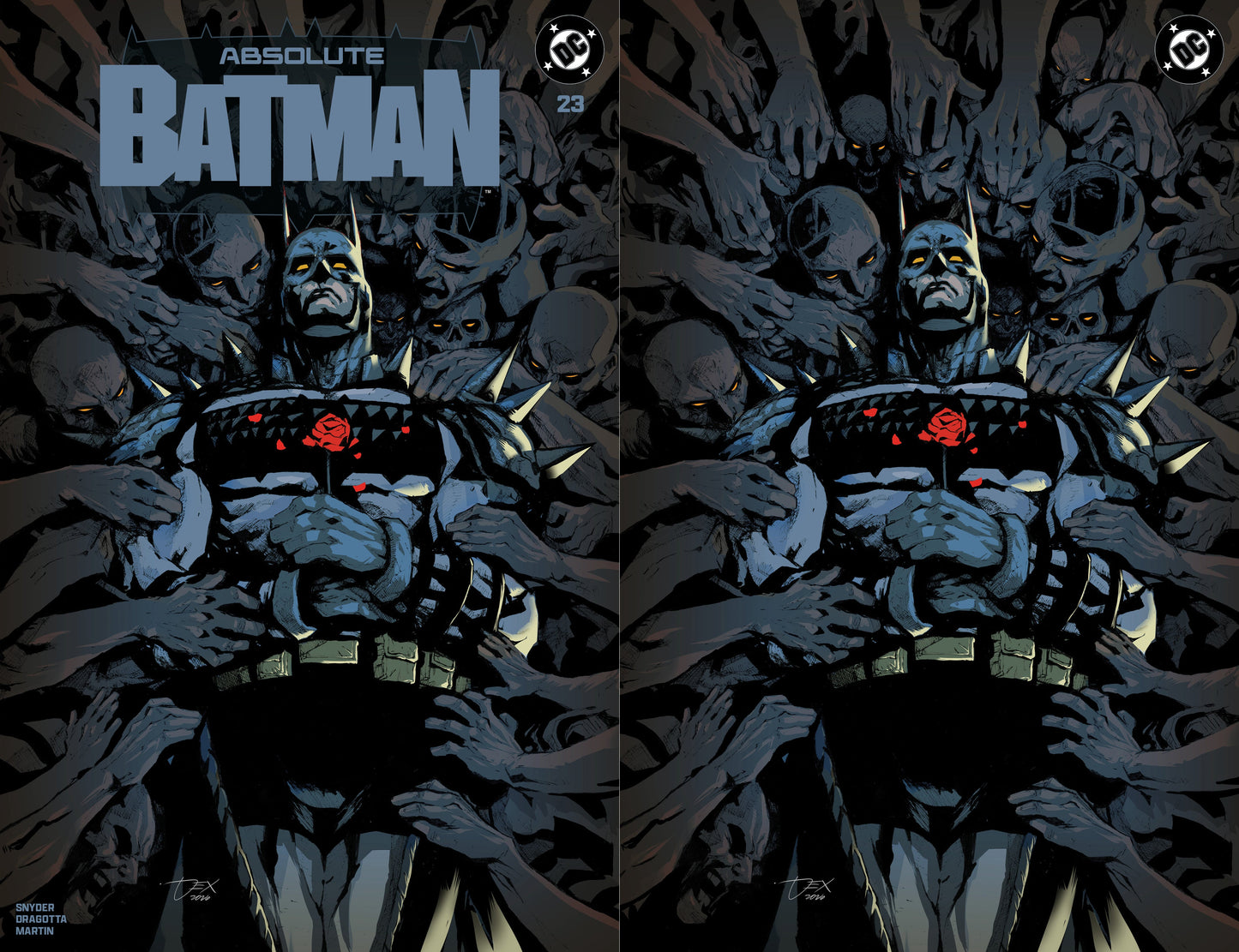 ABSOLUTE BATMAN #23 DEXTER SOY TRADE & VIRGIN SET