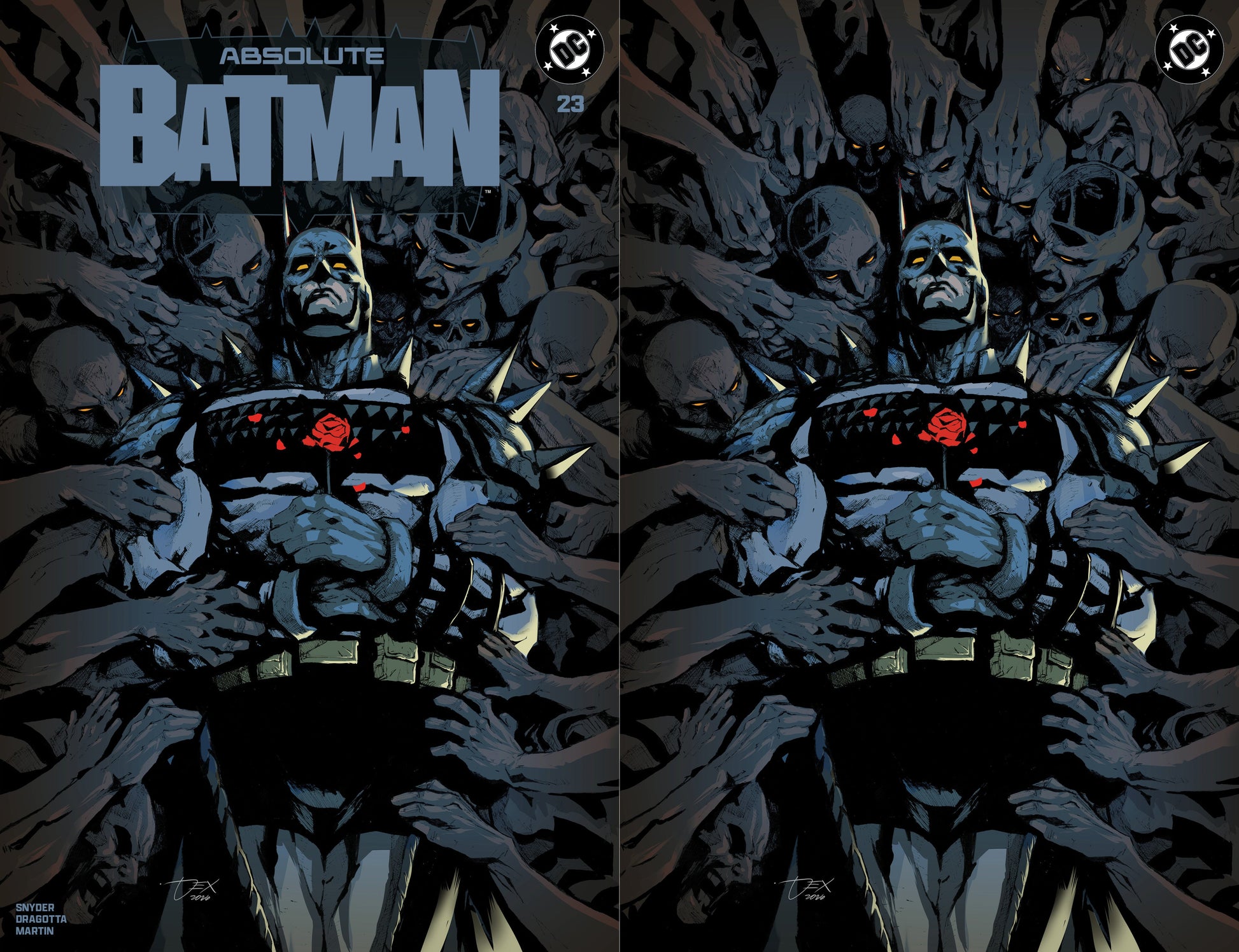 ABSOLUTE BATMAN #23 DEXTER SOY TRADE & VIRGIN SET