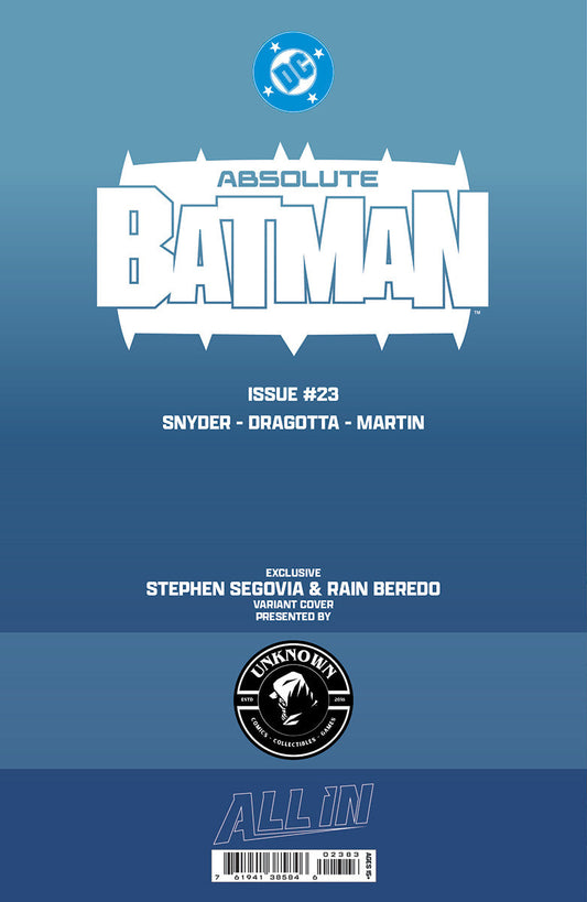 ABSOLUTE BATMAN #23 STEPHEN SEGOVIA EXCLUSIVE VAR (08/12/2026)