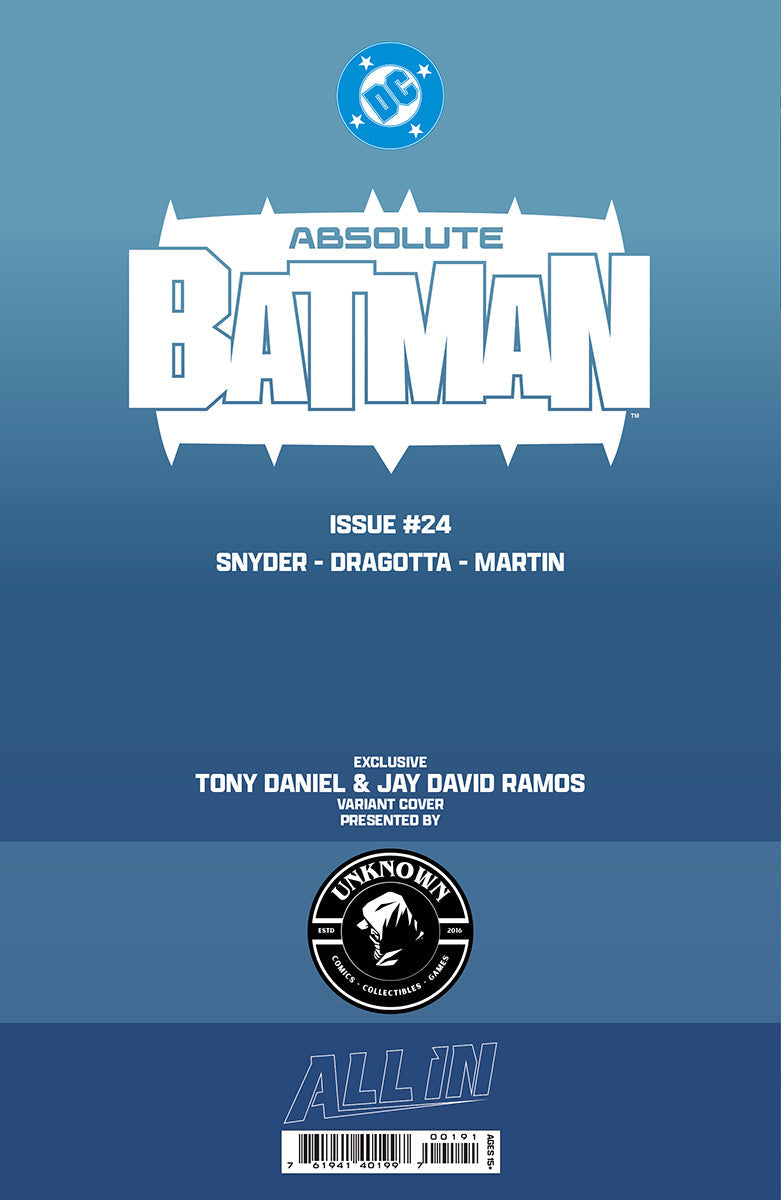 ABSOLUTE BATMAN #24 TONY DANIEL EXCLUSIVE VIRGIN VAR (09/23/2026)