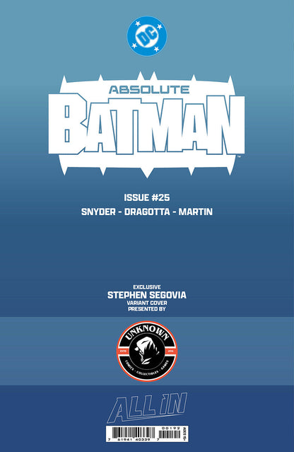 [FOIL] ABSOLUTE BATMAN #25 CONNECTING COVER B STEPHEN SEGOVIA EXCLUSIVE VIRGIN VAR (10/28/2026)