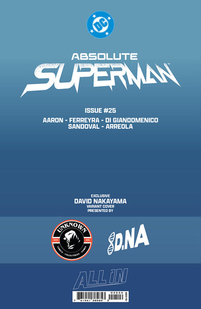 [FOIL] ABSOLUTE SUPERMAN #25 DAVID NAKAYAMA EXCLUSIVE VIRGIN VAR (11/04/2026)