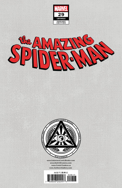 [Signed by Nathan Szerdy] [FOIL]  AMAZING SPIDER-MAN #29 UNKNOWN COMICS NATHAN SZERDY EXCLUSIVE VIRGIN VAR [IN STOCK]