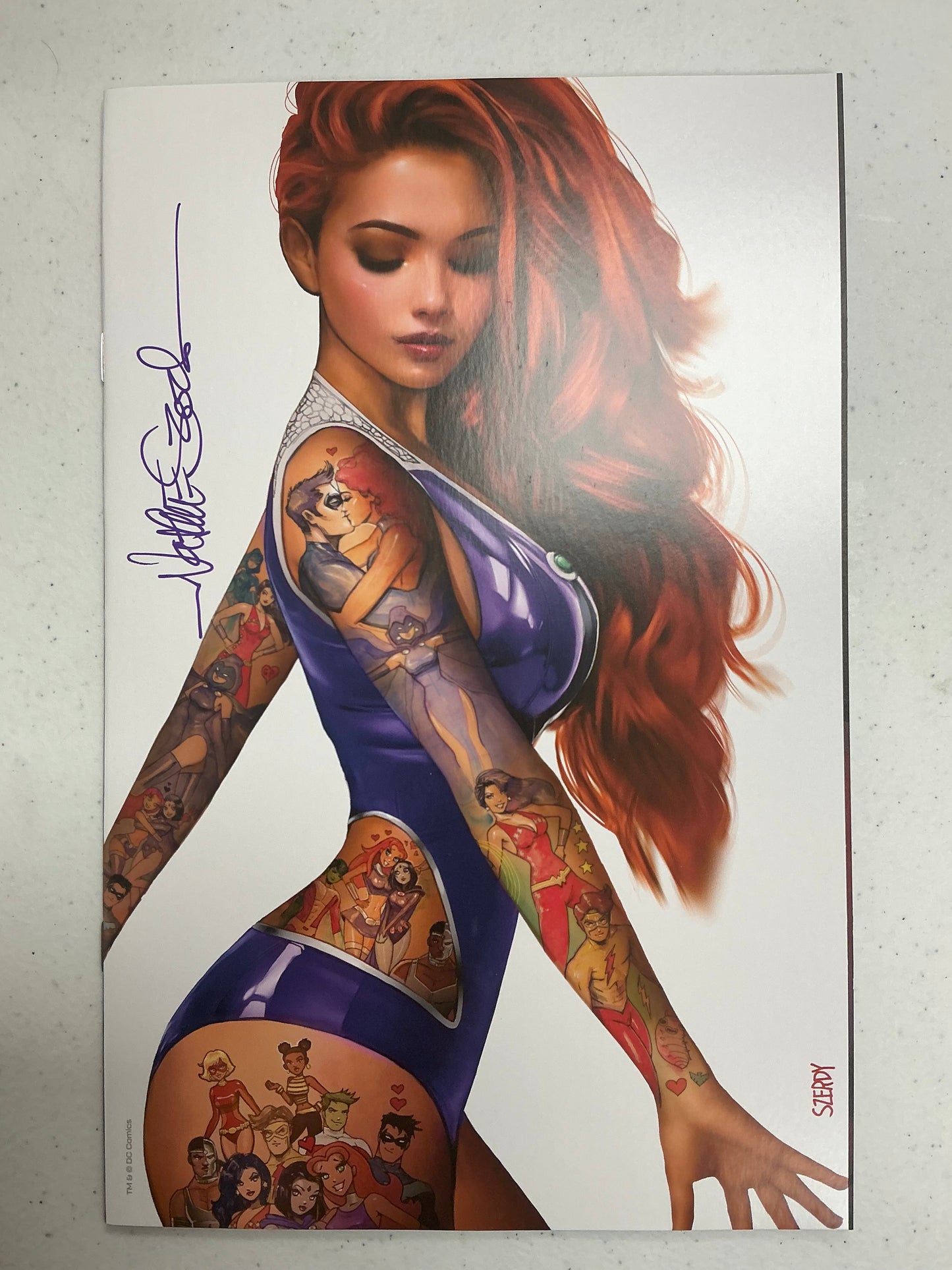 [Signed by Nathan Szerdy] TITANS #1 NATHAN SZERDY TATTOO VIRGIN VAR [IN STOCK]