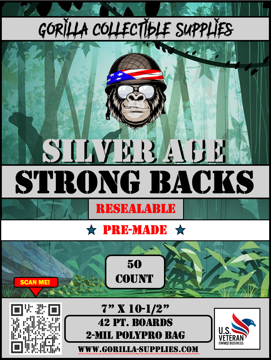 PREMADE RESEALABLE SILVER STRONG BACK - 500 COUNT CASE