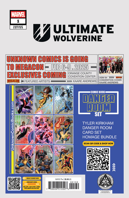 [Signed by Tyler Kirkham] Ultimate Wolverine #1  Unknown Tyler Kirkham Excl Prem Virgin Var