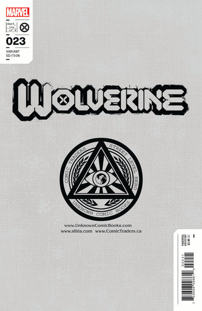 Wolverine #23 Unknown Comics Scott Williams Exclusive Virgin Icon Var (07/13/2022)
