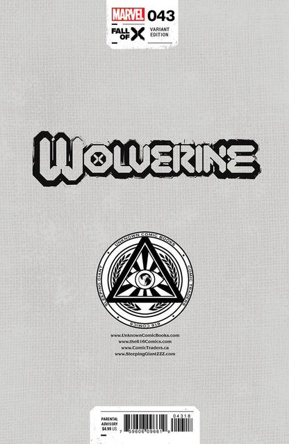 [Signed by Kaare Andrews] WOLVERINE 43 UNKNOWN COMICS KAARE ANDREWS EXCLUSIVE VIRGIN VAR [IN STOCK]