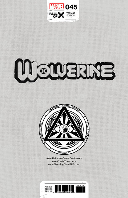 [Signed by Kaare Andrews] WOLVERINE 45 UNKNOWN COMICS KAARE ANDREWS EXCLUSIVE VAR [IN STOCK]
