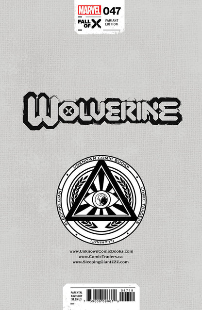 Wolverine #47 Unknown Comics Mico Suayan Exclusive Virgin Var (04/10/2024)