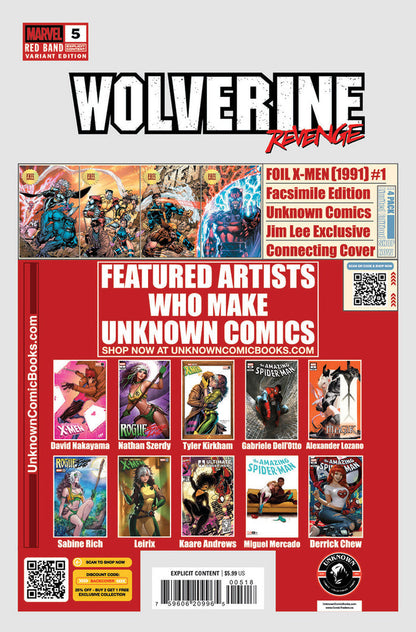 [Signed by Hickman] Wolverine: Revenge - Red Band #5 Virgin Unknown Comics Kirkham Convention Exclusive Var Explicit Content [INST]