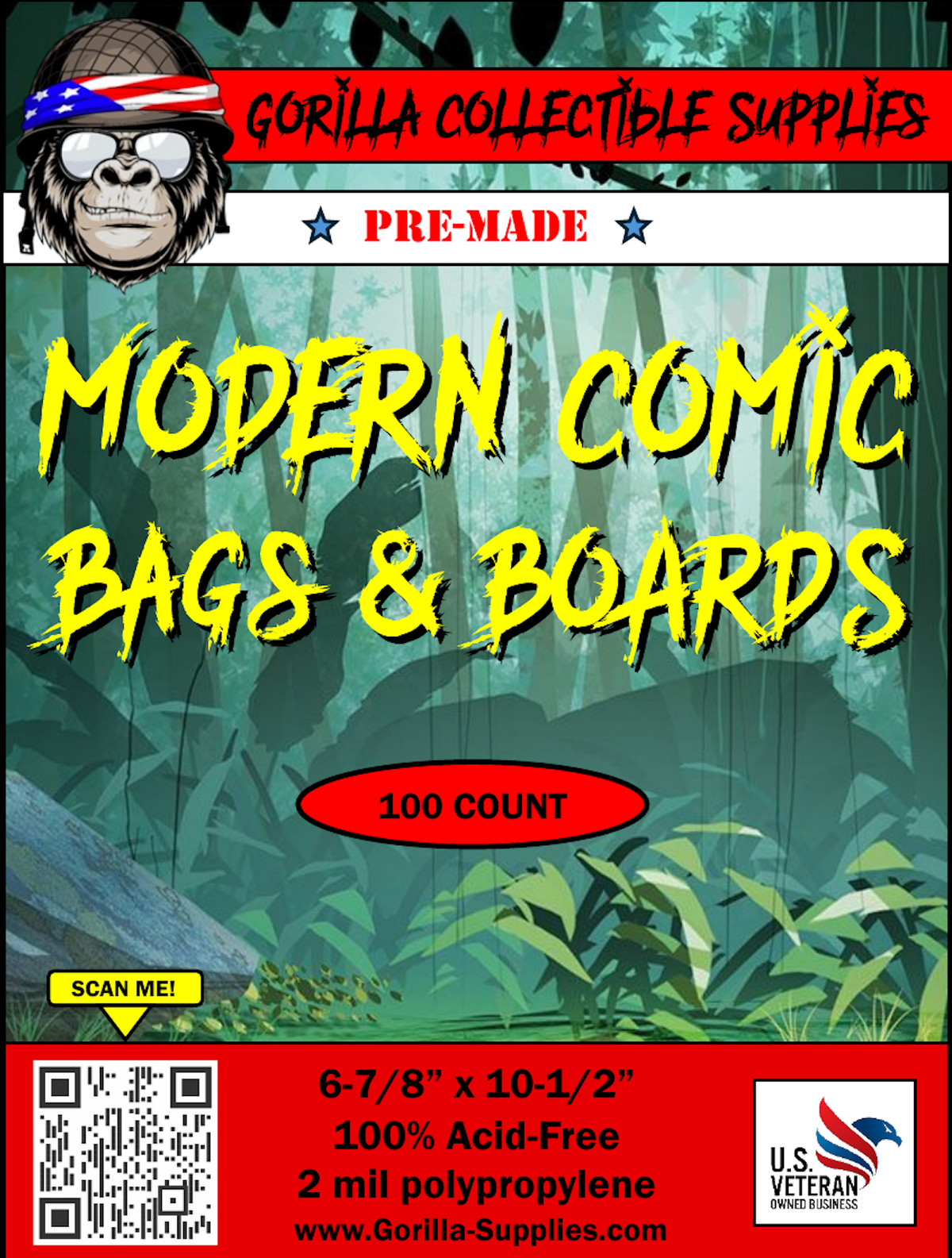 Premade Modern Age Bags & Boards - 1,000 Count Case